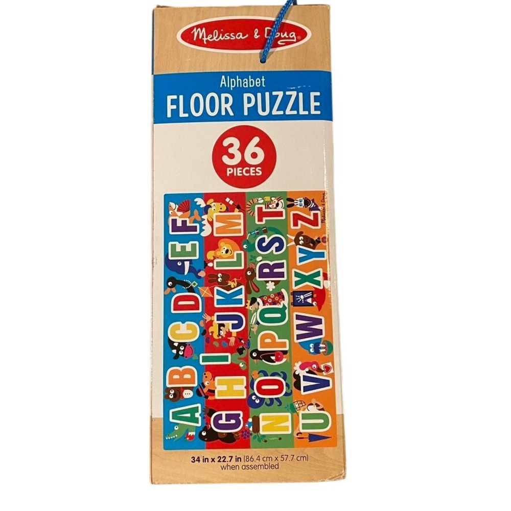 Melissa & Doug Alphabet Floor Puzzle Kids 36pc Multicolor Good 95055 ABC Animal - Picture 4 of 5